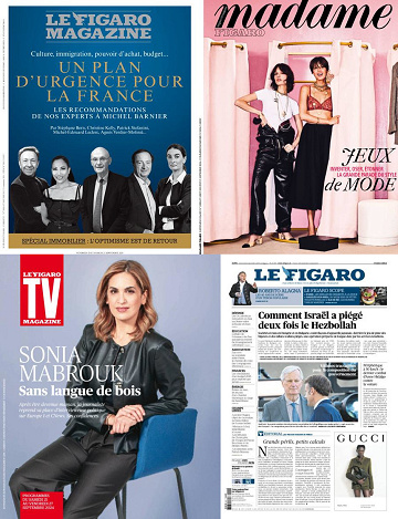 Pack Le Figaro et ses 3 suppléments - Vendredi 20 Septembre 2024