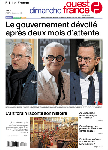 Ouest-France Édition France Du Dimanche 22 Septembre 2024