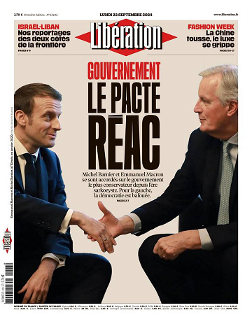 Libération du Lundi 23 Septembre 2024