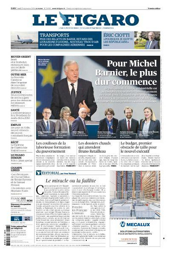Le Figaro du Lundi 23 Septembre 2024