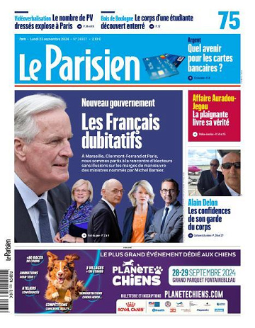 Le Parisien - 23 Septembre 2024