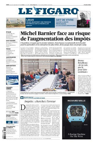 Le Figaro du Mardi 24 Septembre 2024
