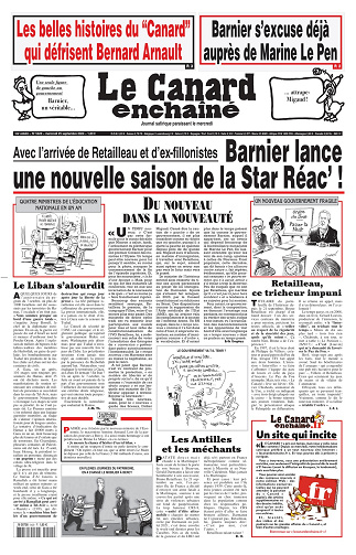 Le Canard enchaîné - 25 Septembre 2024