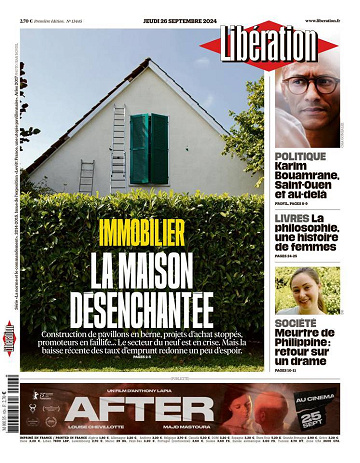Libération du Jeudi 26 Septembre 2024