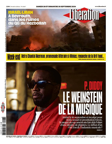 Libération du Samedi 28 et Dimanche 29 Septembre 2024