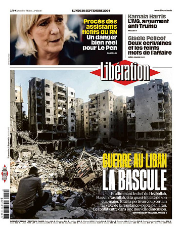 Libération du Lundi 30 Septembre 2024