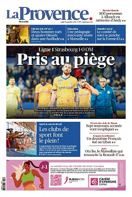 La Provence Marseille du lundi 30 septembre 2024
