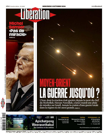Libération du Mercredi 2 Octobre 2024