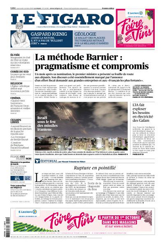 Le Figaro du Mercredi 2 Octobre 2024