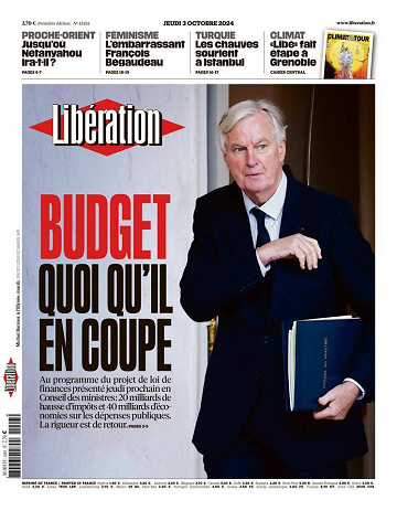 Libération du Jeudi 3 Octobre 2024