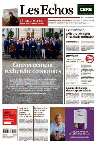 Les Echos du Jeudi 3 Octobre 2024