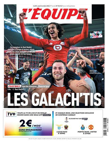 L’equipe du Jeudi 3 Octobre 2024