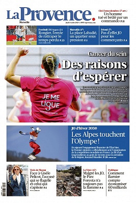 La Provence Marseille du Jeudi 3 octobre 2024