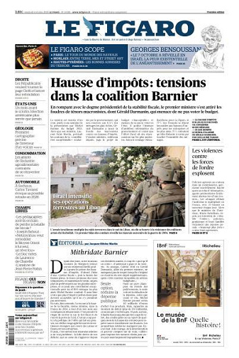 Le Figaro du Vendredi 4 Octobre 2024