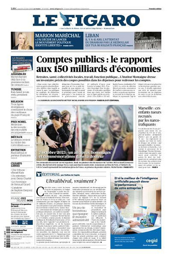 Le Figaro du Mardi 8 Octobre 2024