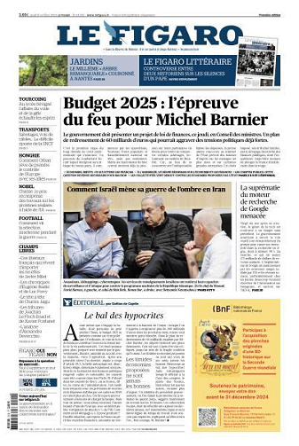 Le Figaro du Jeudi 10 Octobre 2024
