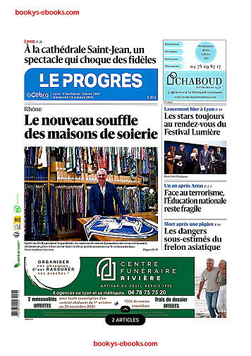 Le progrès Lyon - Villeurbanne - Caluire du Dimanche 13 Octobre 2024