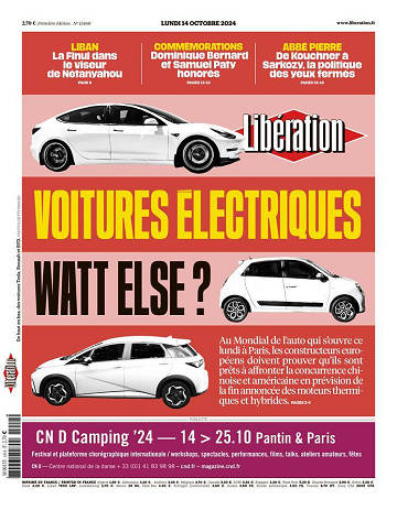 Libération du Lundi 14 Octobre 2024