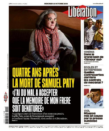 Libération du Mercredi 16 Octobre 2024