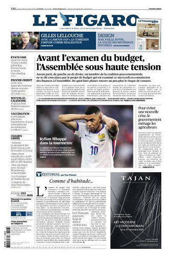 Le Figaro du Mercredi 16 Octobre 2024