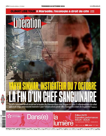 Libération du Vendredi 18 Octobre 2024