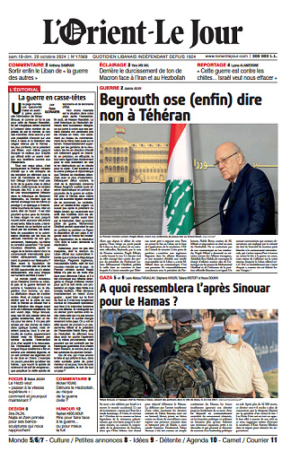 L'Orient-Le Jour - 19 Octobre 2024