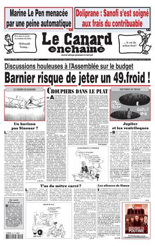 Le Canard enchaîné - 23 Octobre 2024