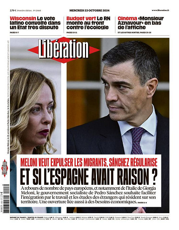 Libération du Mercredi 23 Octobre 2024