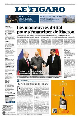 Le Figaro du Mercredi 23 Octobre 2024