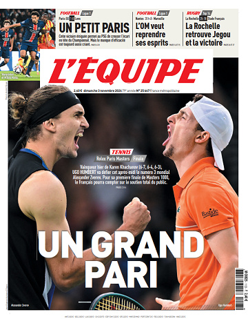 L’equipe du Dimanche 3 Novembre 2024