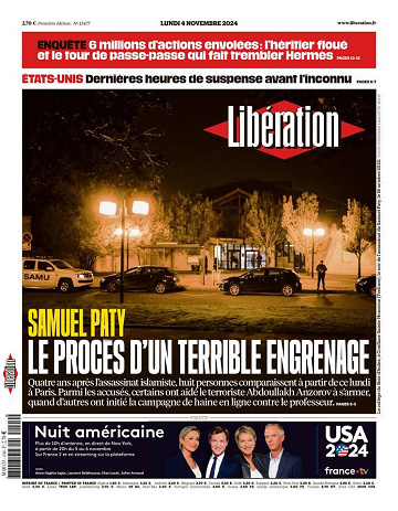 Libération du Lundi 4 Novembre 2024