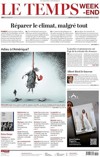 Le Temps - 9-10 Novembre 2024