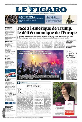 Le Figaro du Samedi 9 et Dimanche 10 Novembre 2024