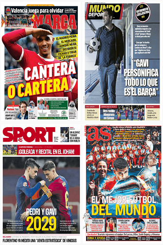 Pack journaux sportif espagnols - 13 Novembre 2024