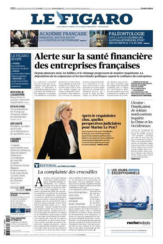 Le Figaro du Vendredi 15 Novembre 2024