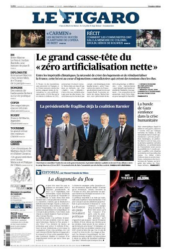 Le Figaro du Samedi 16 et Dimanche 17 Novembre 2024
