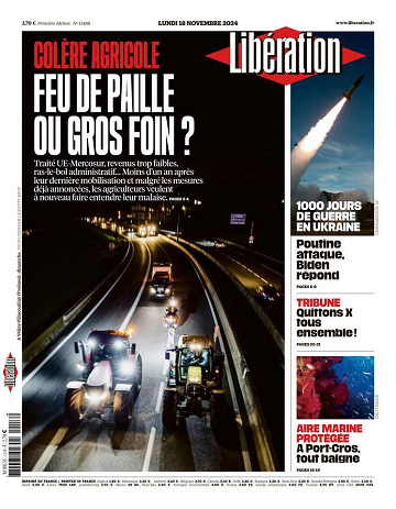 Libération du Lundi 18 Novembre 2024