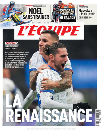 L’equipe du Lundi 18 Novembre 2024
