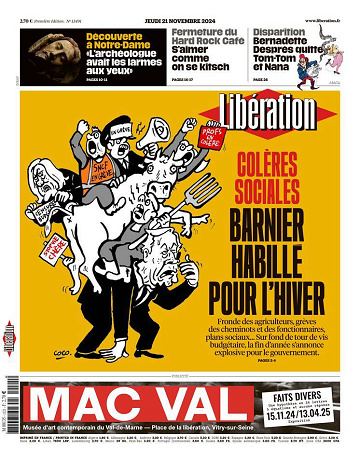Libération du Jeudi 21 Novembre 2024