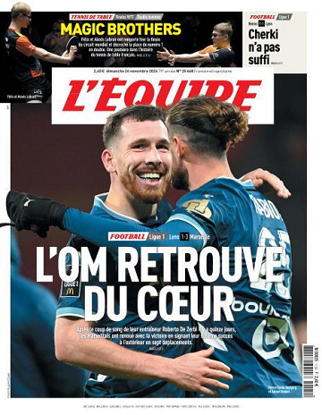 L’equipe du Dimanche 24 Novembre 2024