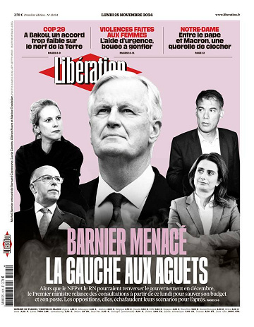 Libération du Lundi 25 Novembre 2024