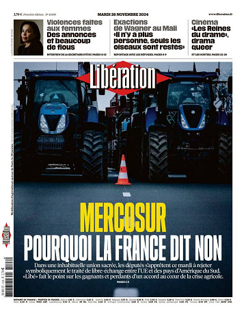 Libération du Mardi 26 Novembre 2024