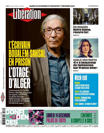 Libération du Samedi 30 Novembre et Dimanche 1er Décembre 2024