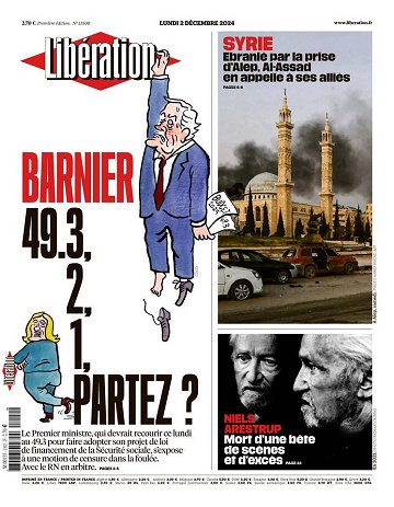 Libération du Lundi 2 Décembre 2024