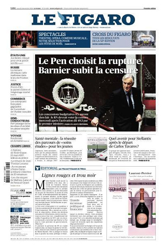 Le Figaro du Mardi 3 Décembre 2024
