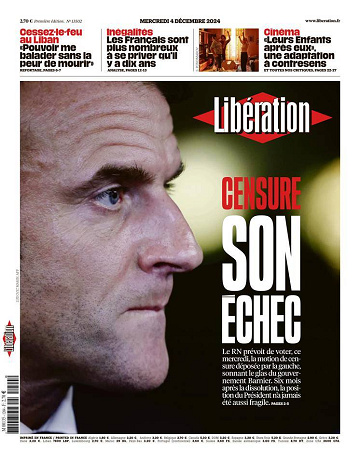 Libération du Mercredi 4 Décembre 2024