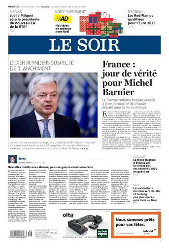 Le Soir - 4 Décembre 2024