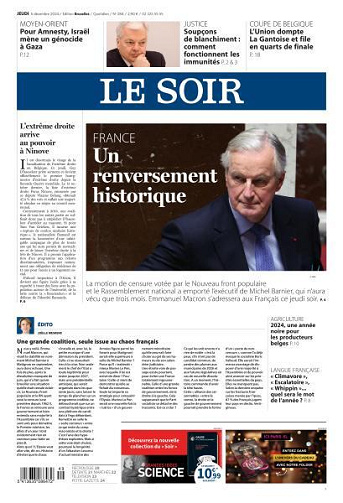 Le Soir - 5 Décembre 2024