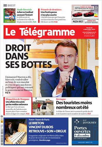Le Télégramme (7 Éditions) Du Vendredi 6 Décembre 2024