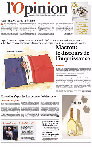 L’Opinion - 6-7 Décembre 2024